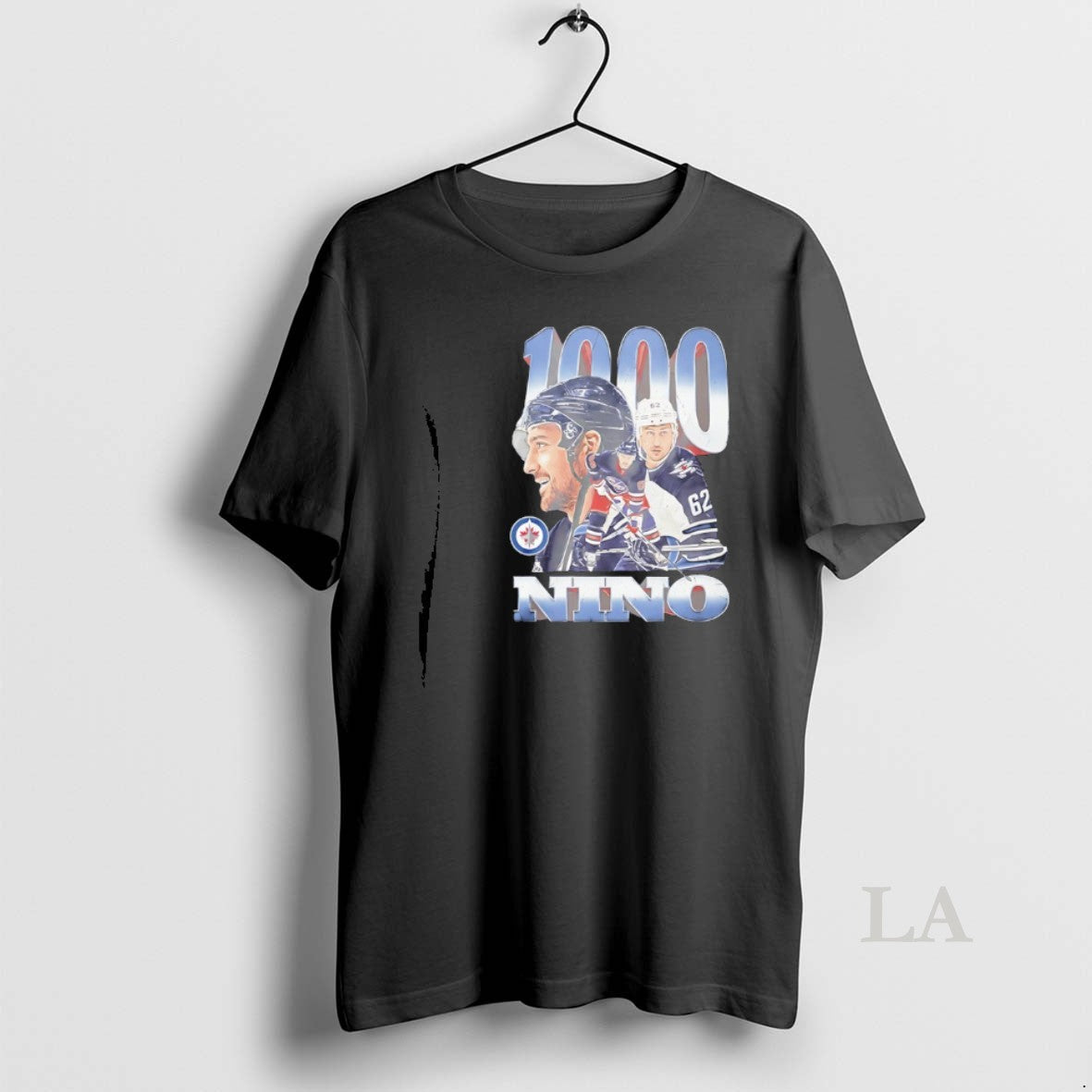 Original Nino Niederreiter Winnipeg Jets 1000 Games - Adult & Kids T-Shirts, Sweatshirts & Hoodies apparel design preview 1