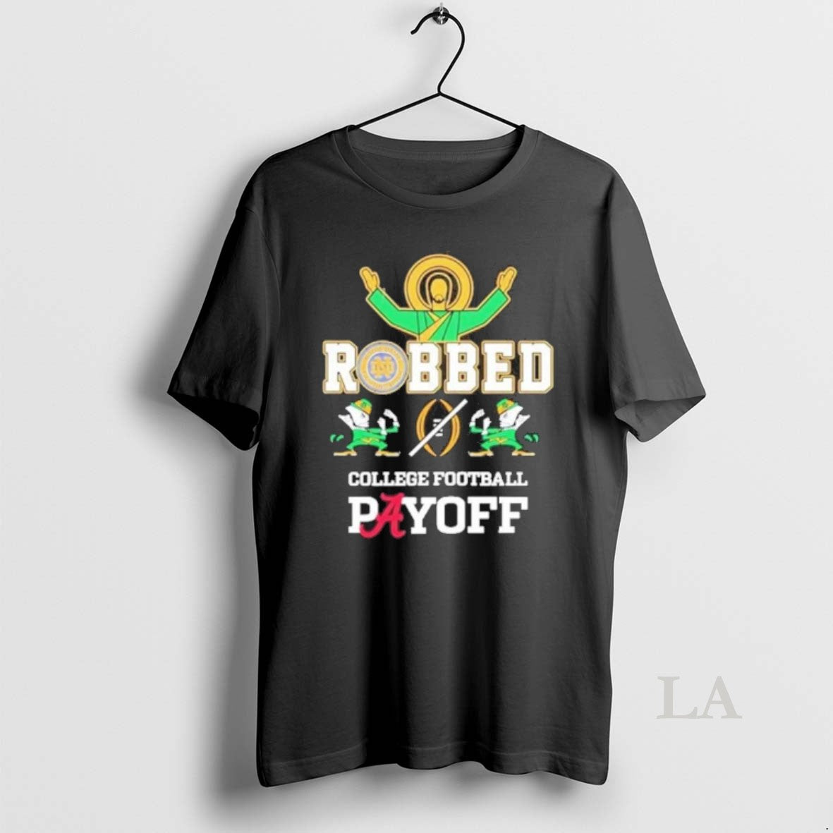 Original Notre Dame Fighting Irish Jesus Robbed - Adult & Kids T-Shirts, Sweatshirts & Hoodies apparel design preview 1