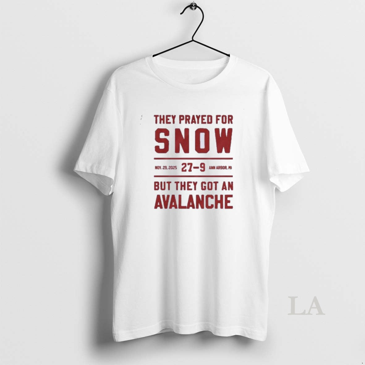 Original Ohio State They Prayed For Snow Beat - Adult & Kids T-Shirts, Sweatshirts & Hoodies apparel design preview 1