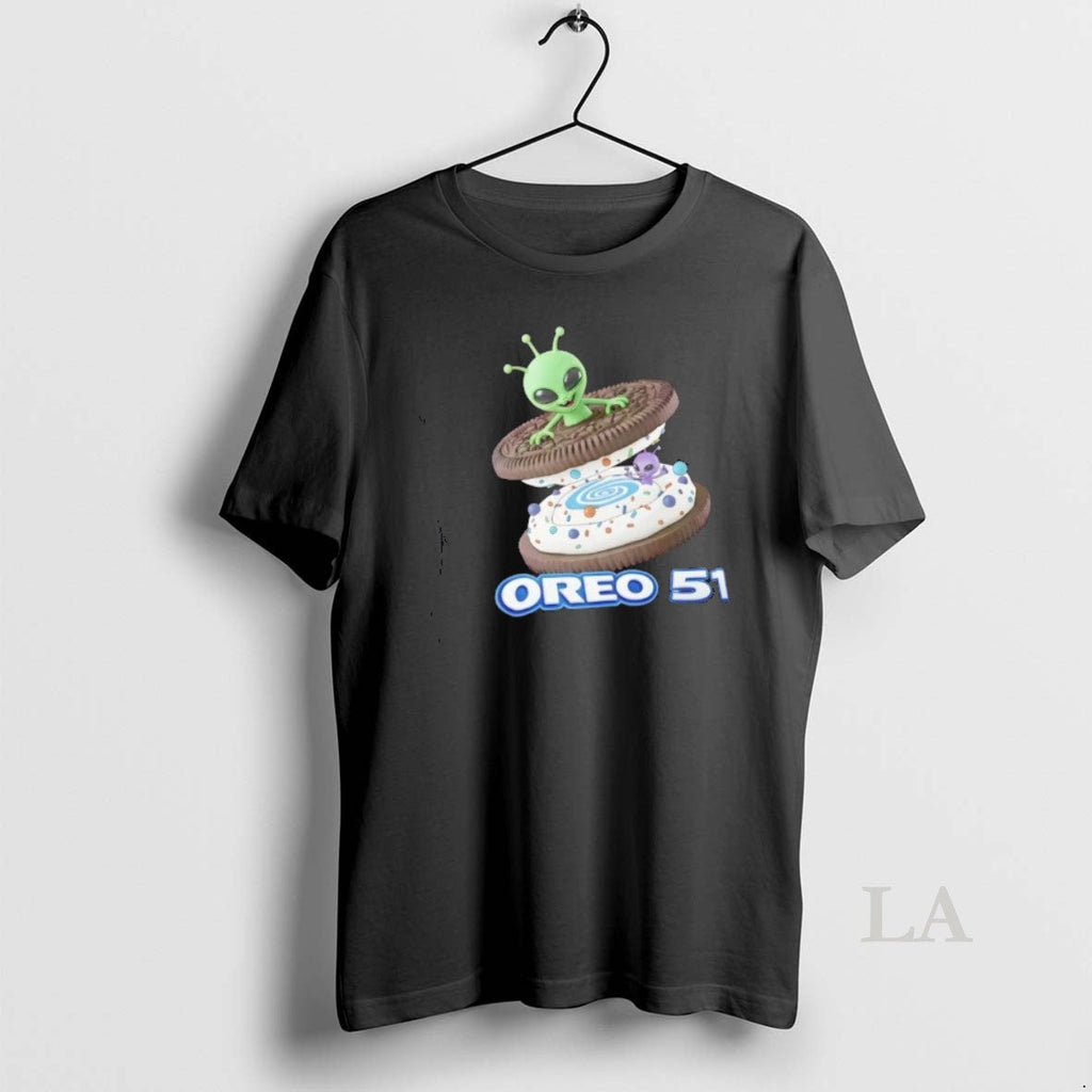Original Oreo 51 Alien Cookie Area And Ufo Fan - Adult & Kids T-Shirts, Sweatshirts & Hoodies apparel design preview 1