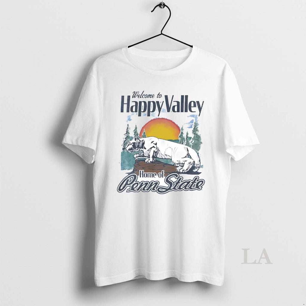 Original Penn State Nittany Lions Welcome To Happy - Adult & Kids T-Shirts, Sweatshirts & Hoodies apparel design preview 1