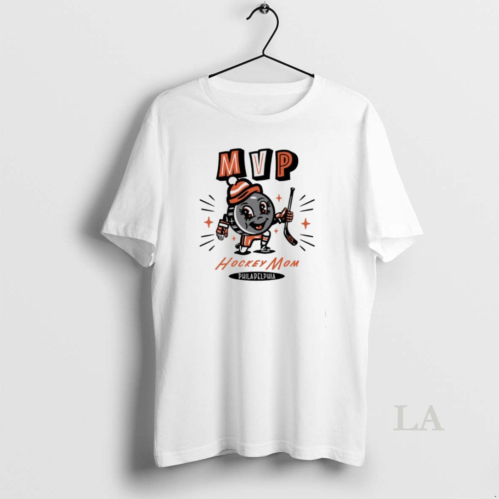 Original Philadelphia Flyers 2025 Mvp Hockey Mom - Adult & Kids T-Shirts, Sweatshirts & Hoodies apparel design preview 1