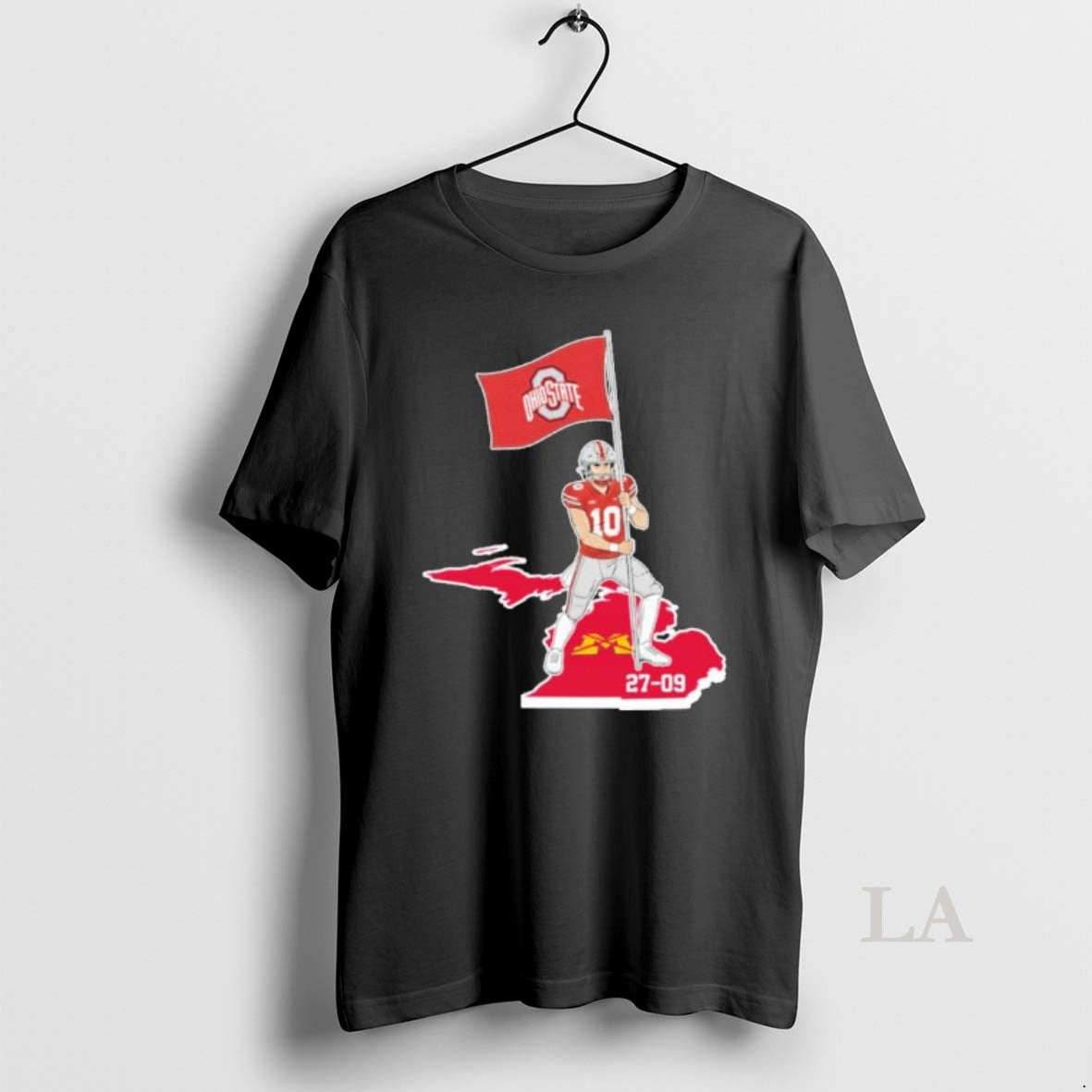 Original Plant Flag Ohio State Beat Michigan 27 9 - Adult & Kids T-Shirts, Sweatshirts & Hoodies apparel design preview 1