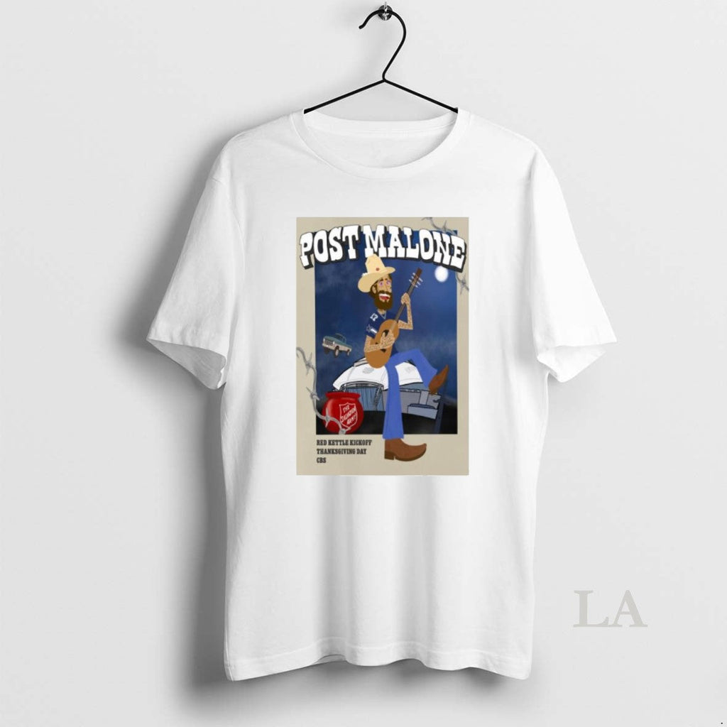 Original Post Malone Dallas Cowboys Red Kettle - Adult & Kids T-Shirts, Sweatshirts & Hoodies apparel design preview 1