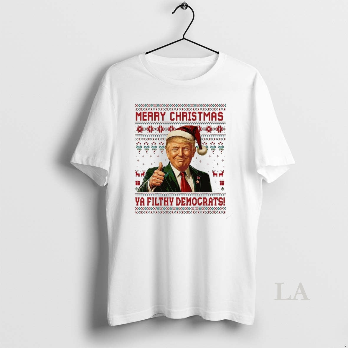 Original Santa Trump Merry Christmas Ya Filthy - Adult & Kids T-Shirts, Sweatshirts & Hoodies apparel design preview 1