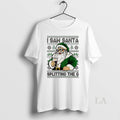 Original Santa Drinking Beer I Saw Splitting The G - Adult & Kids T-Shirts, Sweatshirts & Hoodies apparel design preview 1