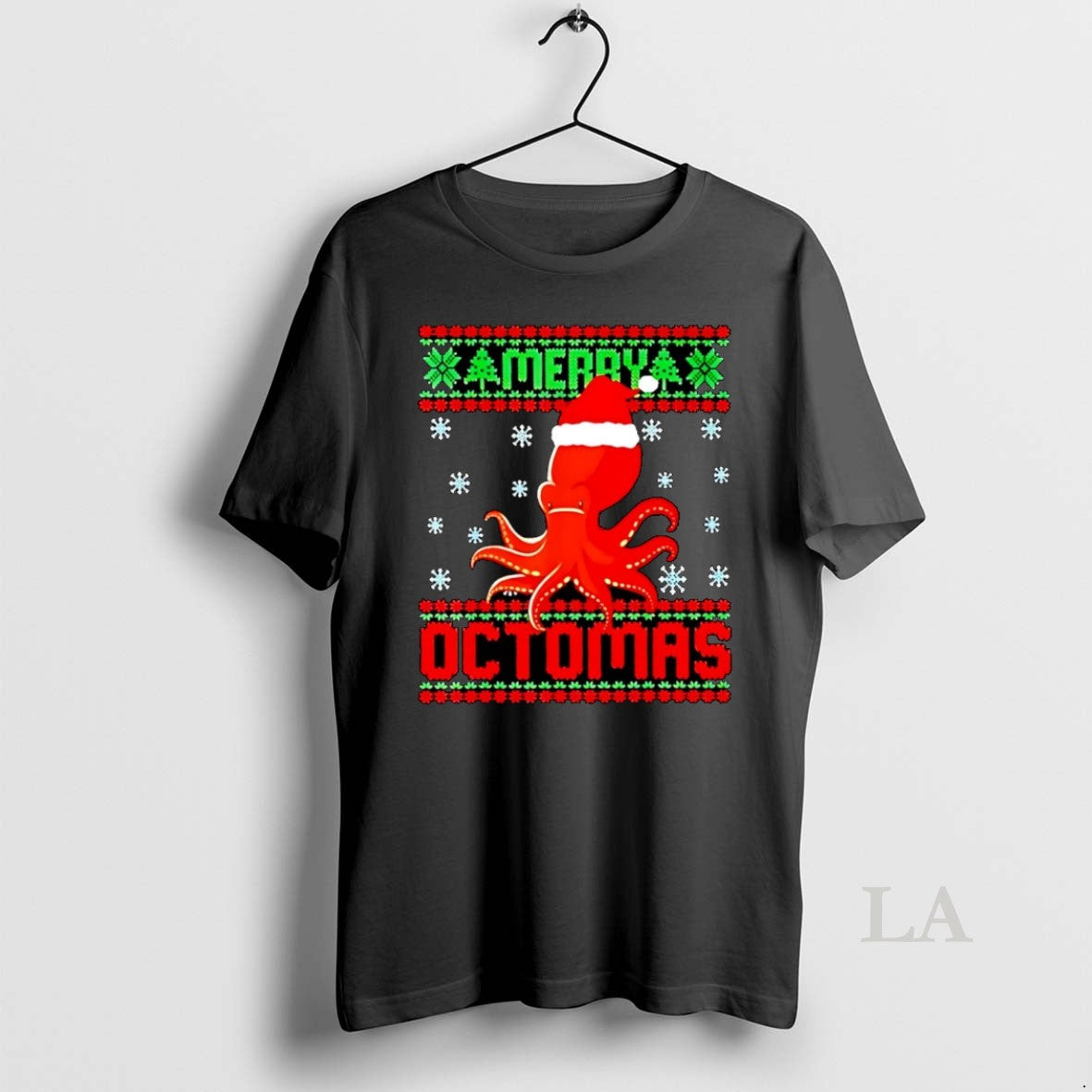 Original Santa Hat Octopus Merry Octomas Ugly - Adult & Kids T-Shirts, Sweatshirts & Hoodies apparel design preview 1