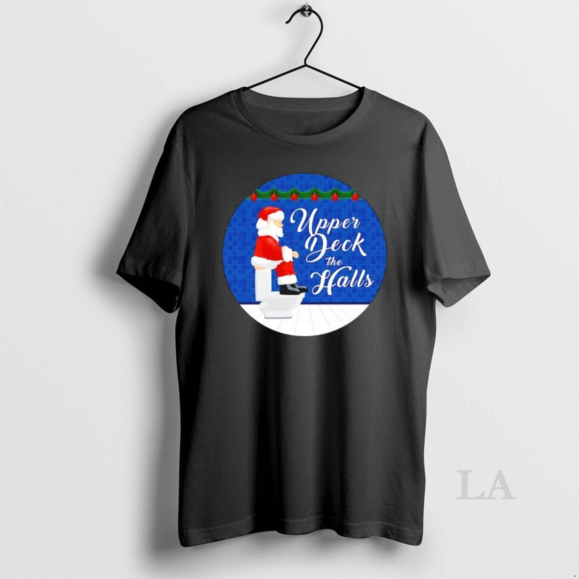 Original Santa Upper Deck The Halls - Adult & Kids T-Shirts, Sweatshirts & Hoodies apparel design preview 1