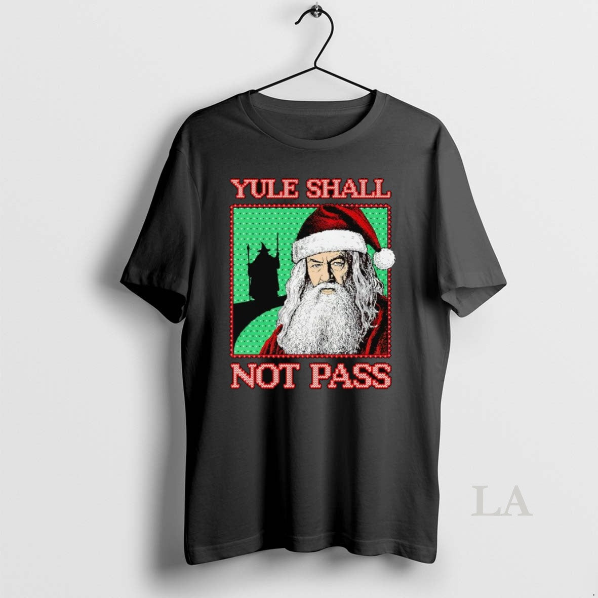 Original Santa Yule Shall Not Pass Christmas - Adult & Kids T-Shirts, Sweatshirts & Hoodies apparel design preview 1