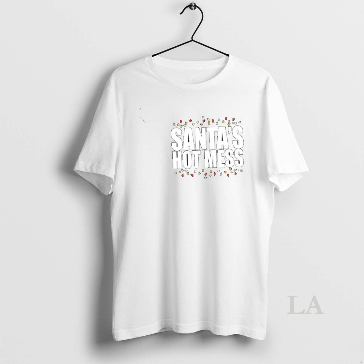 Original Santas Hot Mess Christmas Lights - Adult & Kids T-Shirts, Sweatshirts & Hoodies apparel design preview 1