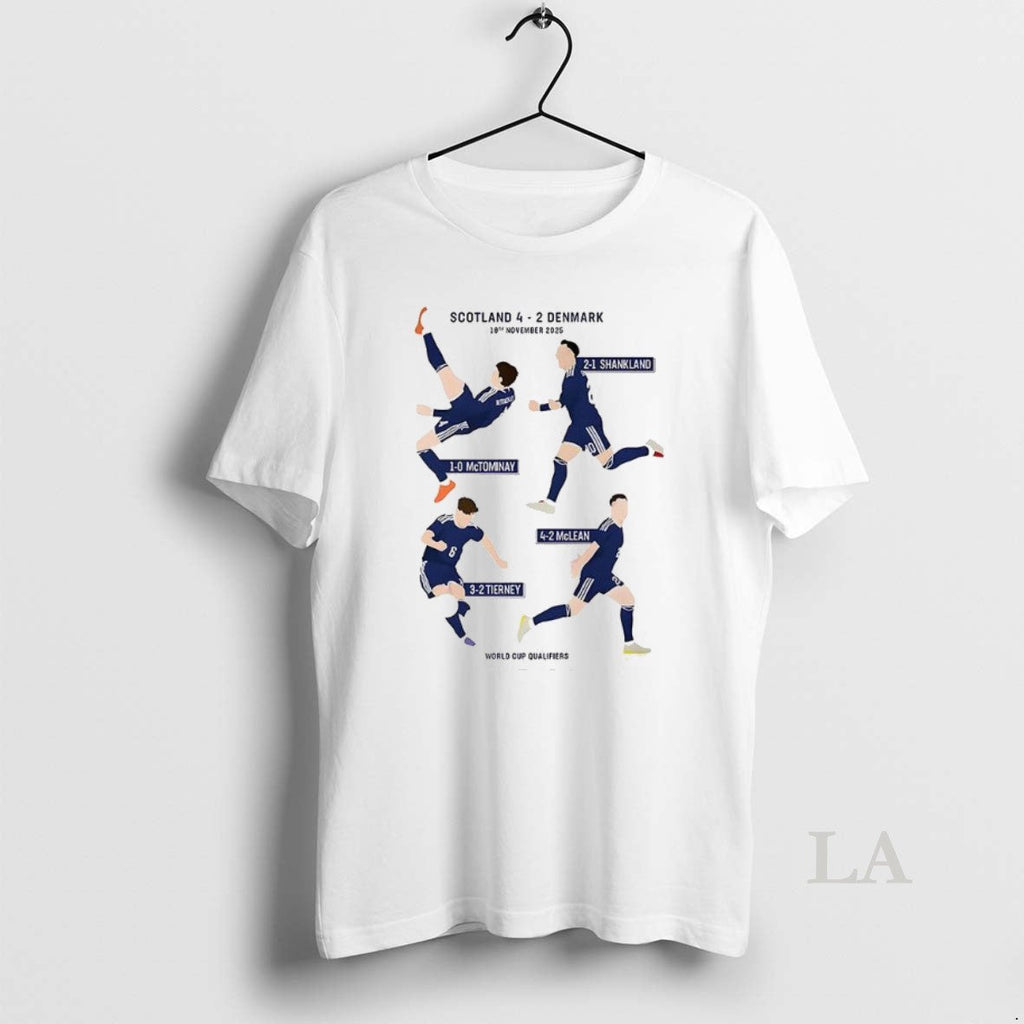 Original Scotland 4 2 Denmark World Cup Qualifiers - Adult & Kids T-Shirts, Sweatshirts & Hoodies apparel design preview 1