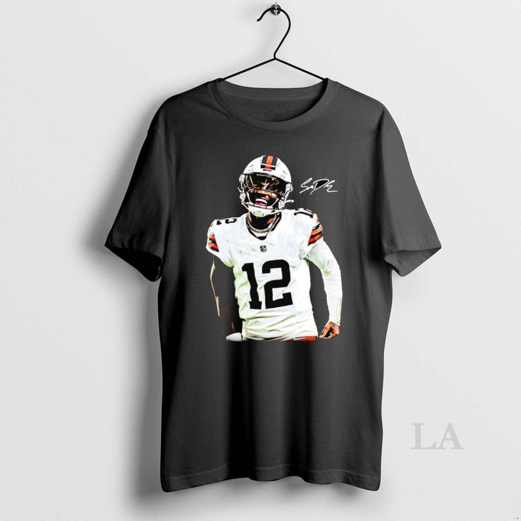 Original Shedeur Sanders Debut Signature Cleveland - Adult & Kids T-Shirts, Sweatshirts & Hoodies apparel design preview 1