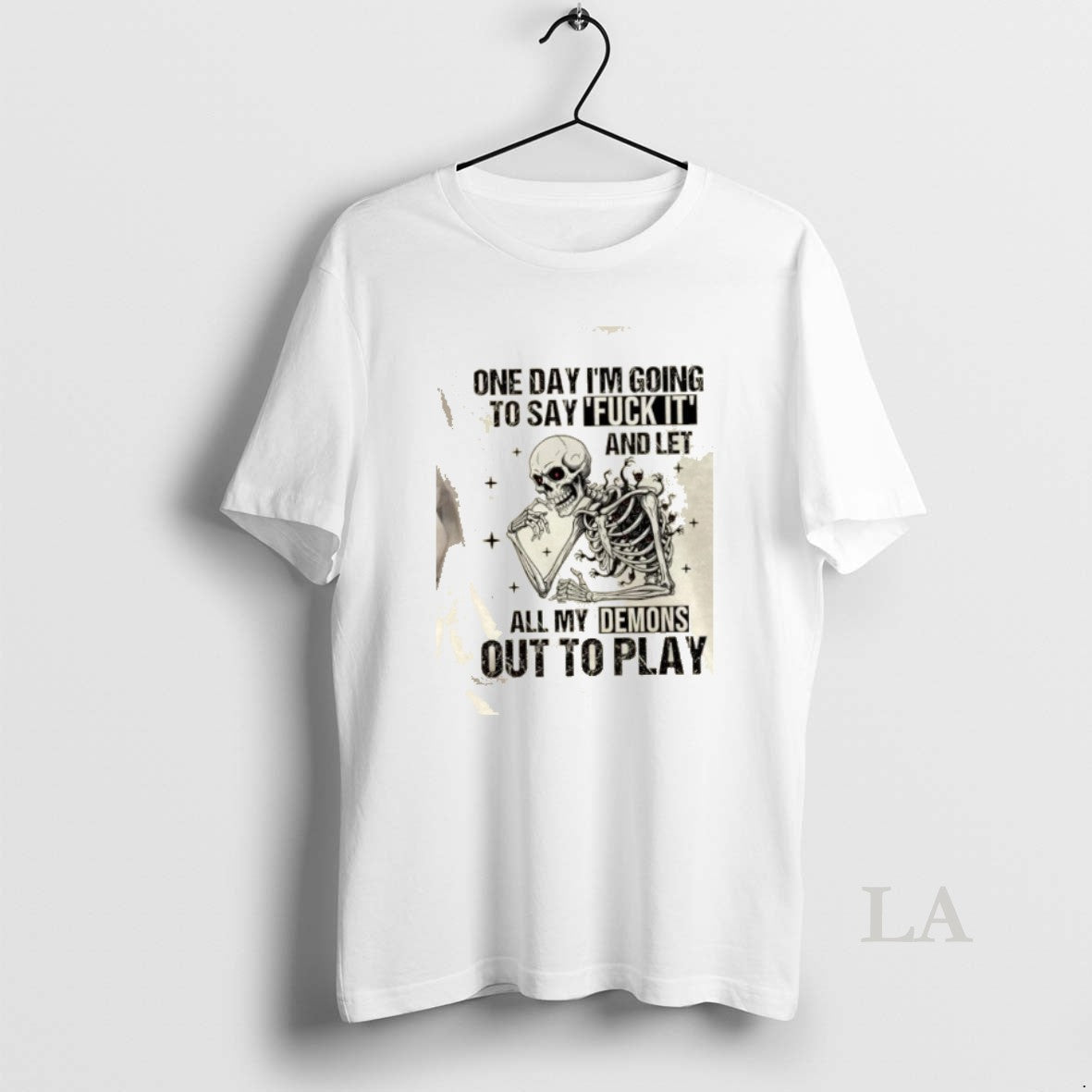 Original Skeleton One Day Im Going To Say Fuck It And - Adult & Kids T-Shirts, Sweatshirts & Hoodies apparel design preview 1