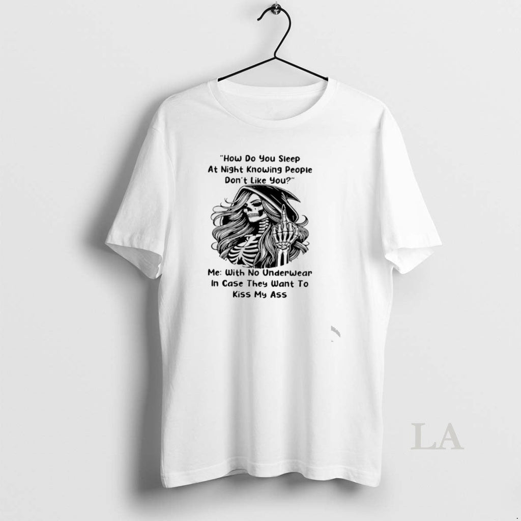 Original Skull How Do You Sleep At Night Knowing - Adult & Kids T-Shirts, Sweatshirts & Hoodies apparel design preview 1