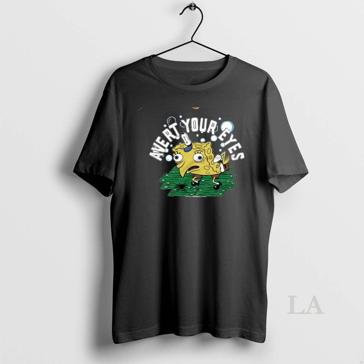Original Sponge Squarepants Avert Your Eyes Circle - Adult & Kids T-Shirts, Sweatshirts & Hoodies apparel design preview 1