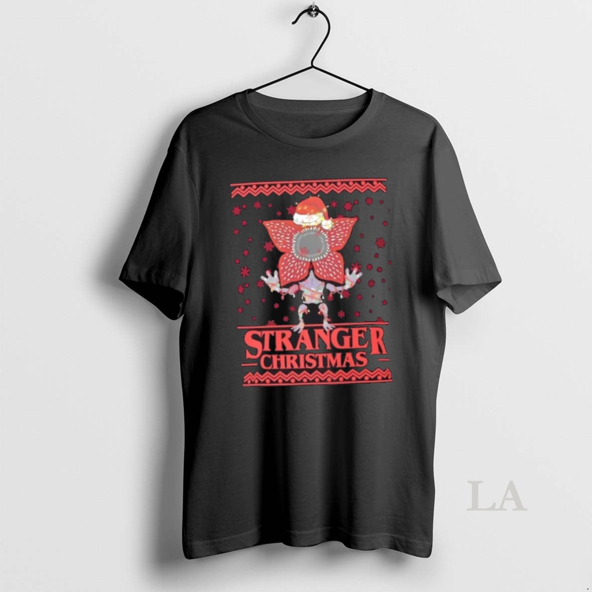 Original Stranger Christmas Demogorgon Holiday Parody - Adult & Kids T-Shirts, Sweatshirts & Hoodies apparel design preview 1