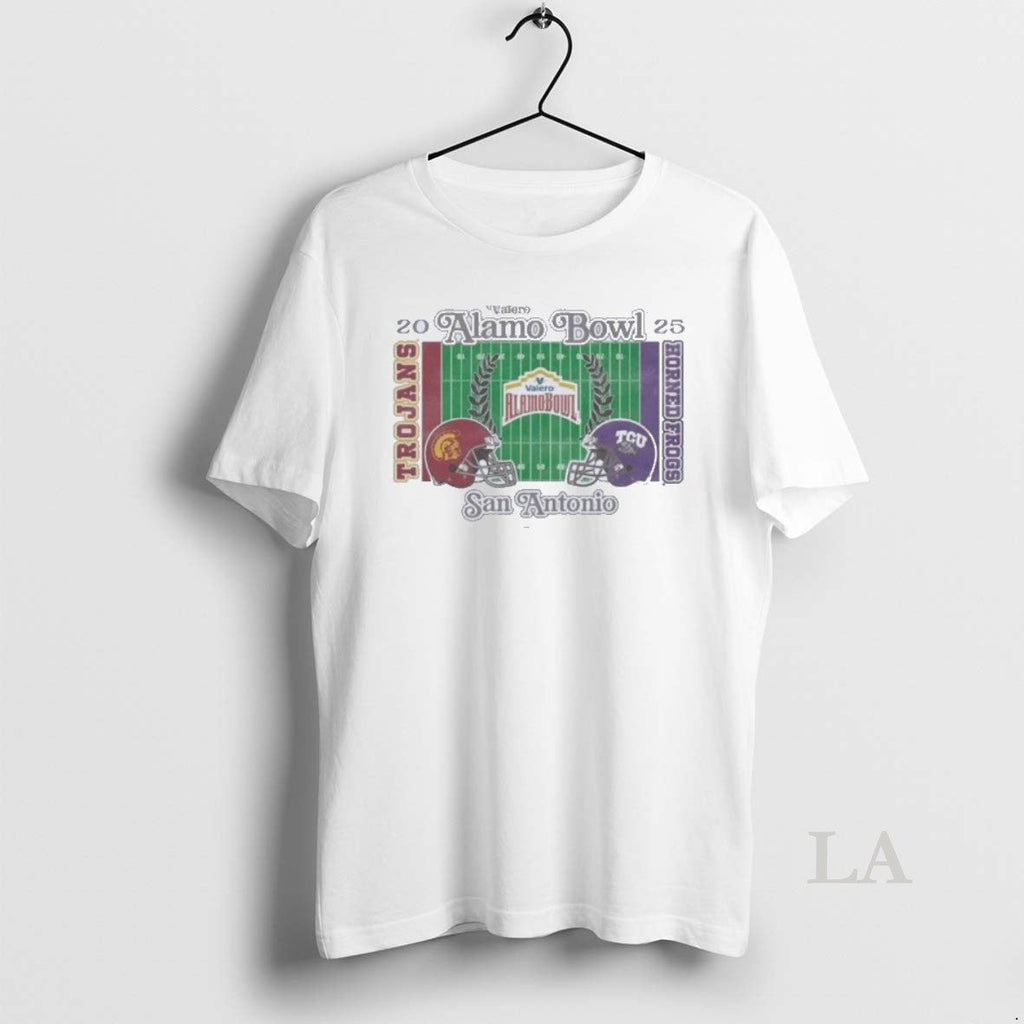 Original Tcu Horned Frogs Vs Usc Trojans 2025 Valero - Adult & Kids T-Shirts, Sweatshirts & Hoodies apparel design preview 1