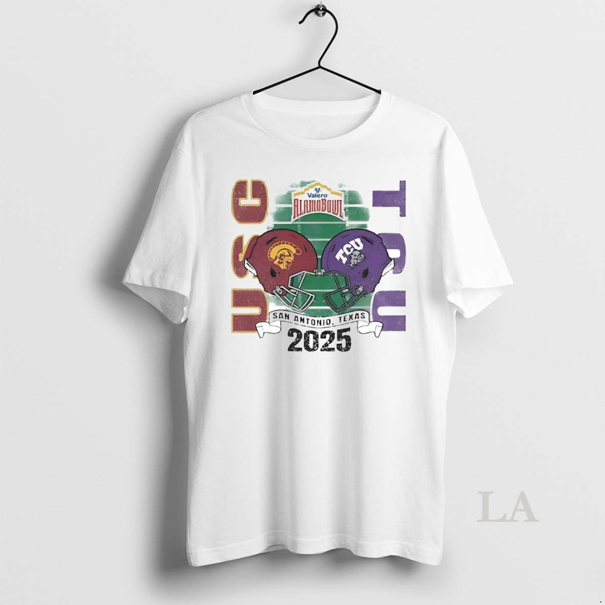 Original Tcu Horned Frogs Vs Usc Trojans 2025 Valero - Adult & Kids T-Shirts, Sweatshirts & Hoodies apparel design preview 1