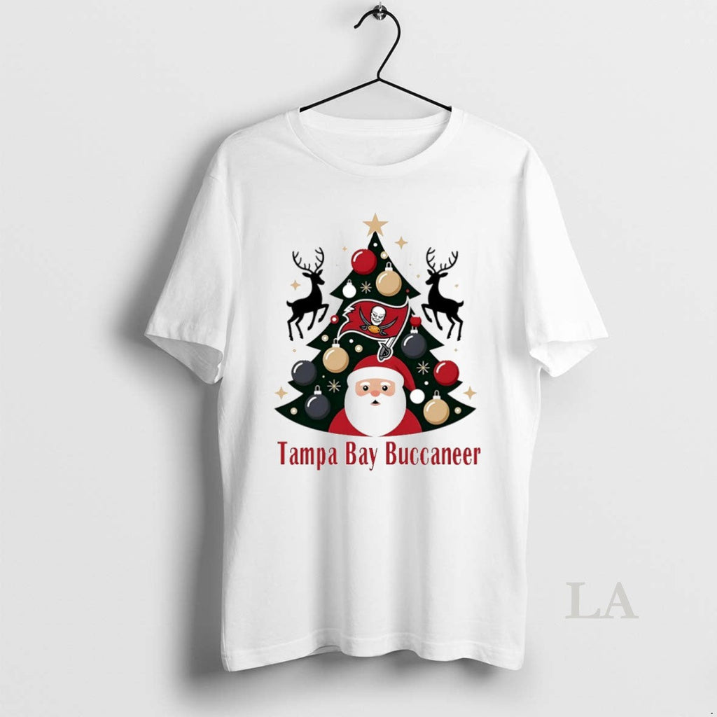 Original Tampa Bay Buccaneer Christmas Tree Circle - Adult & Kids T-Shirts, Sweatshirts & Hoodies apparel design preview 1