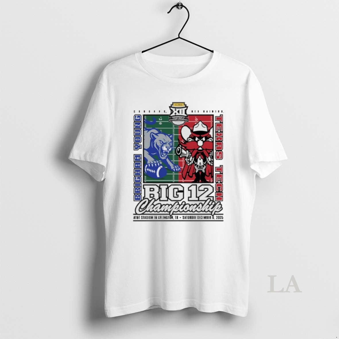Original Texas Tech Vs Brigham Young 2025 Big 12 - Adult & Kids T-Shirts, Sweatshirts & Hoodies apparel design preview 1