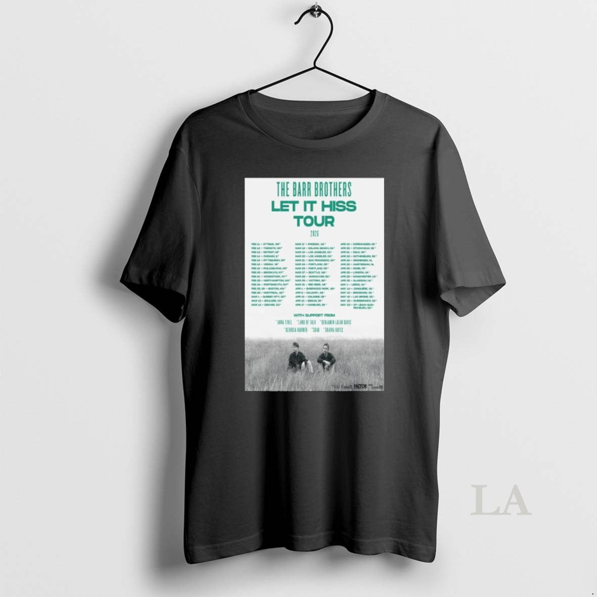 Original The Barr Brothers Let It Hiss Tour Event - Adult & Kids T-Shirts, Sweatshirts & Hoodies apparel design preview 1