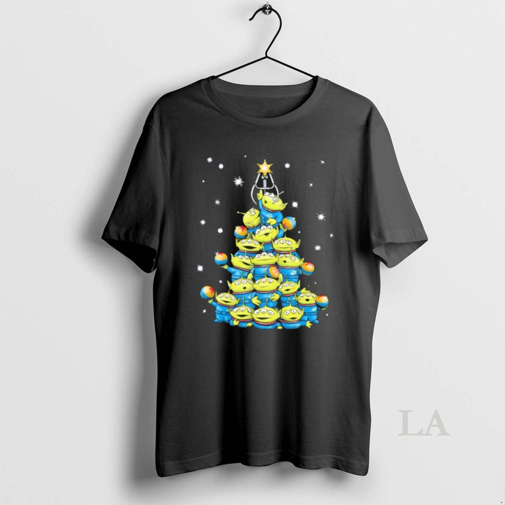 Original The Claw Mas Little Green Men Christmas Tree - Adult & Kids T-Shirts, Sweatshirts & Hoodies apparel design preview 1