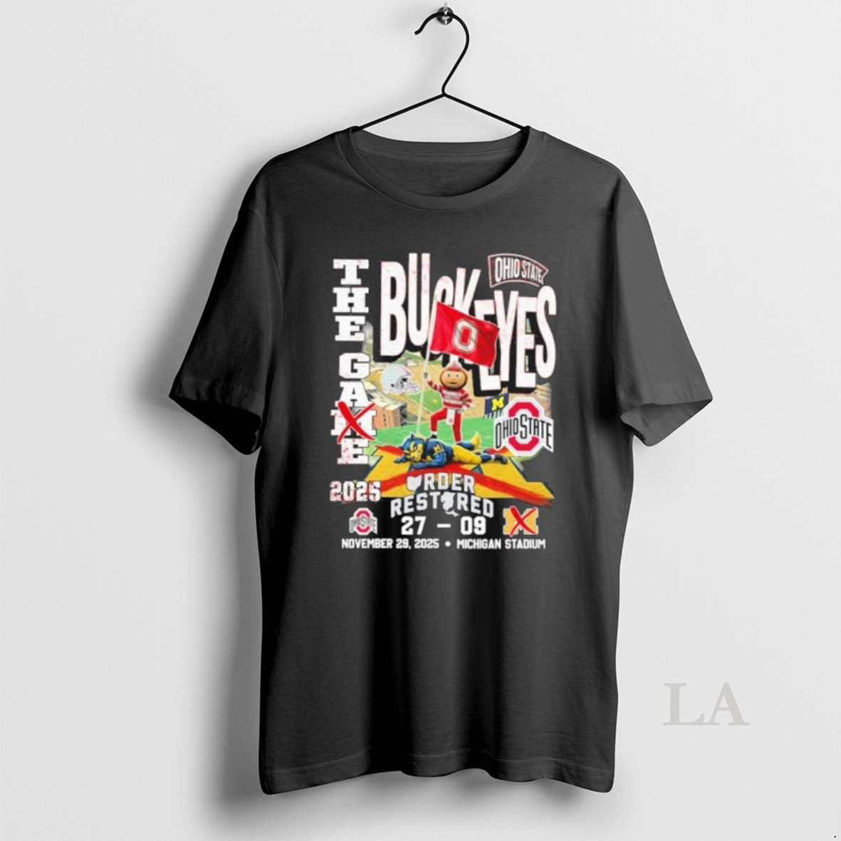 Original The Game Buckeyes 2025 Order Restored Defeat - Adult & Kids T-Shirts, Sweatshirts & Hoodies apparel design preview 1
