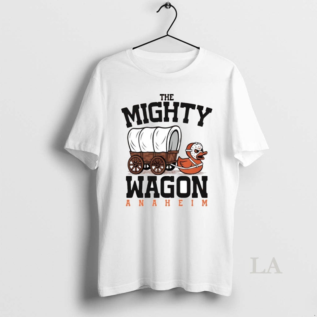 Original The Mighty Wagon Anaheim Ducks Circle - Adult & Kids T-Shirts, Sweatshirts & Hoodies apparel design preview 1