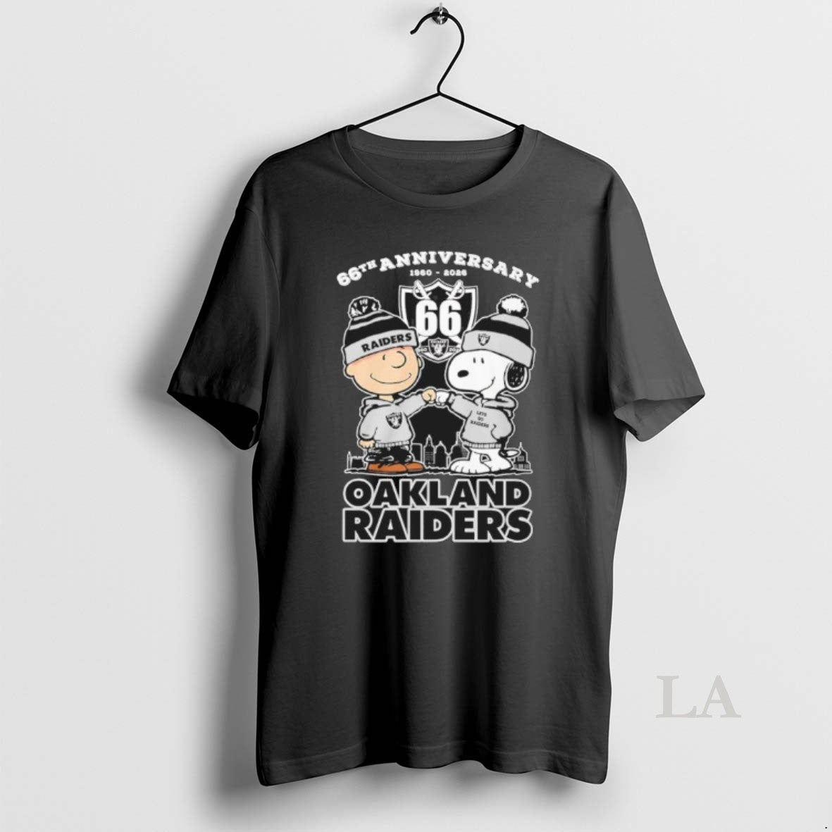 Original The Peanuts Fist Bump X Oakland Raiders 66th - Adult & Kids T-Shirts, Sweatshirts & Hoodies apparel design preview 1