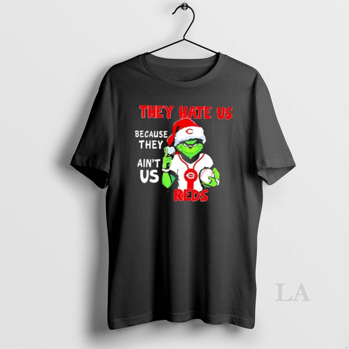 Original They Hate Us Because Aint Cincinnati Reds - Adult & Kids T-Shirts, Sweatshirts & Hoodies apparel design preview 1