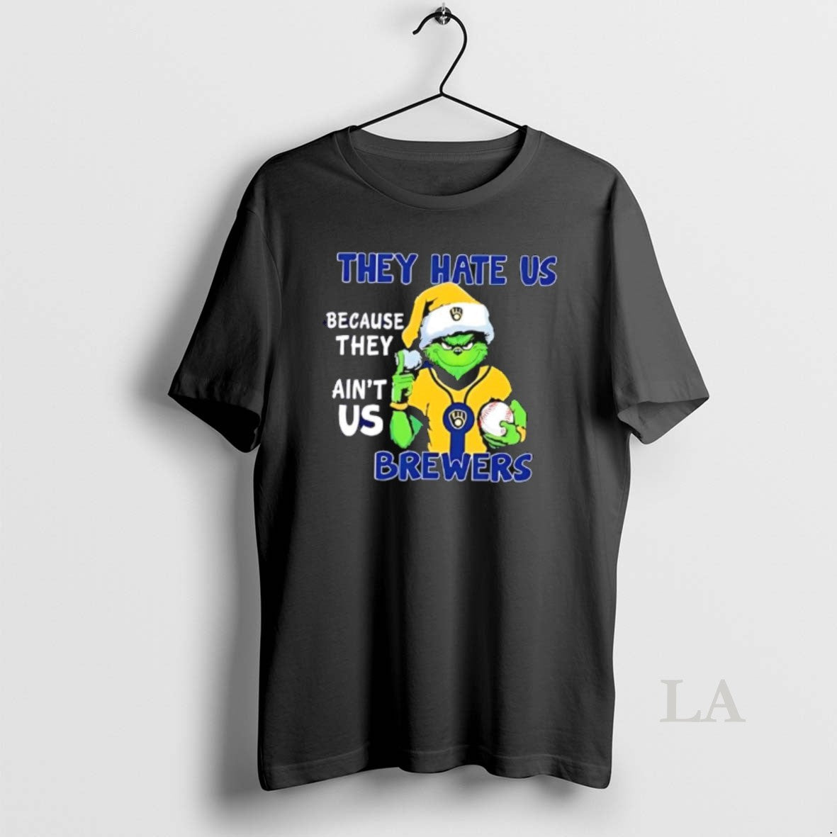 Original They Hate Us Because Aint Milwaukee Brewers - Adult & Kids T-Shirts, Sweatshirts & Hoodies apparel design preview 1