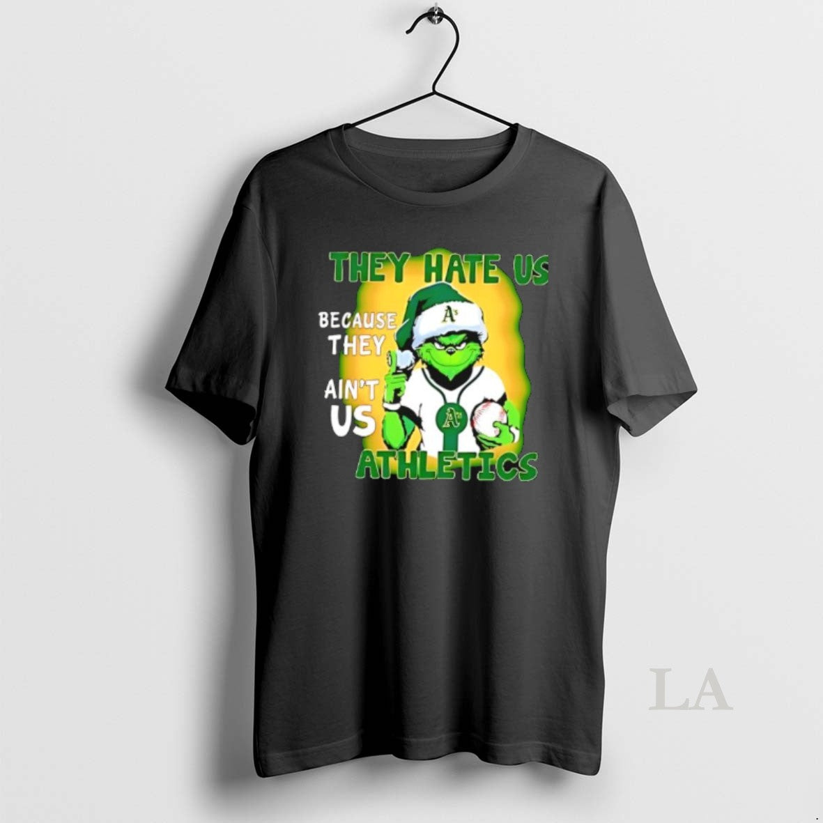 Original They Hate Us Because Aint Oakland Athletics - Adult & Kids T-Shirts, Sweatshirts & Hoodies apparel design preview 1