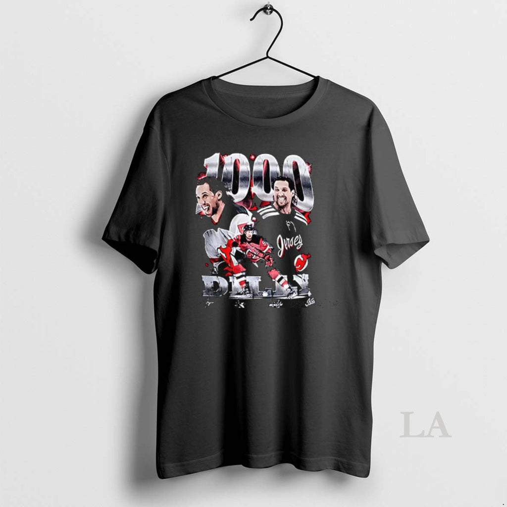 Original Travis Zajac 1000 Games Nhl Graphic - Adult & Kids T-Shirts, Sweatshirts & Hoodies apparel design preview 1