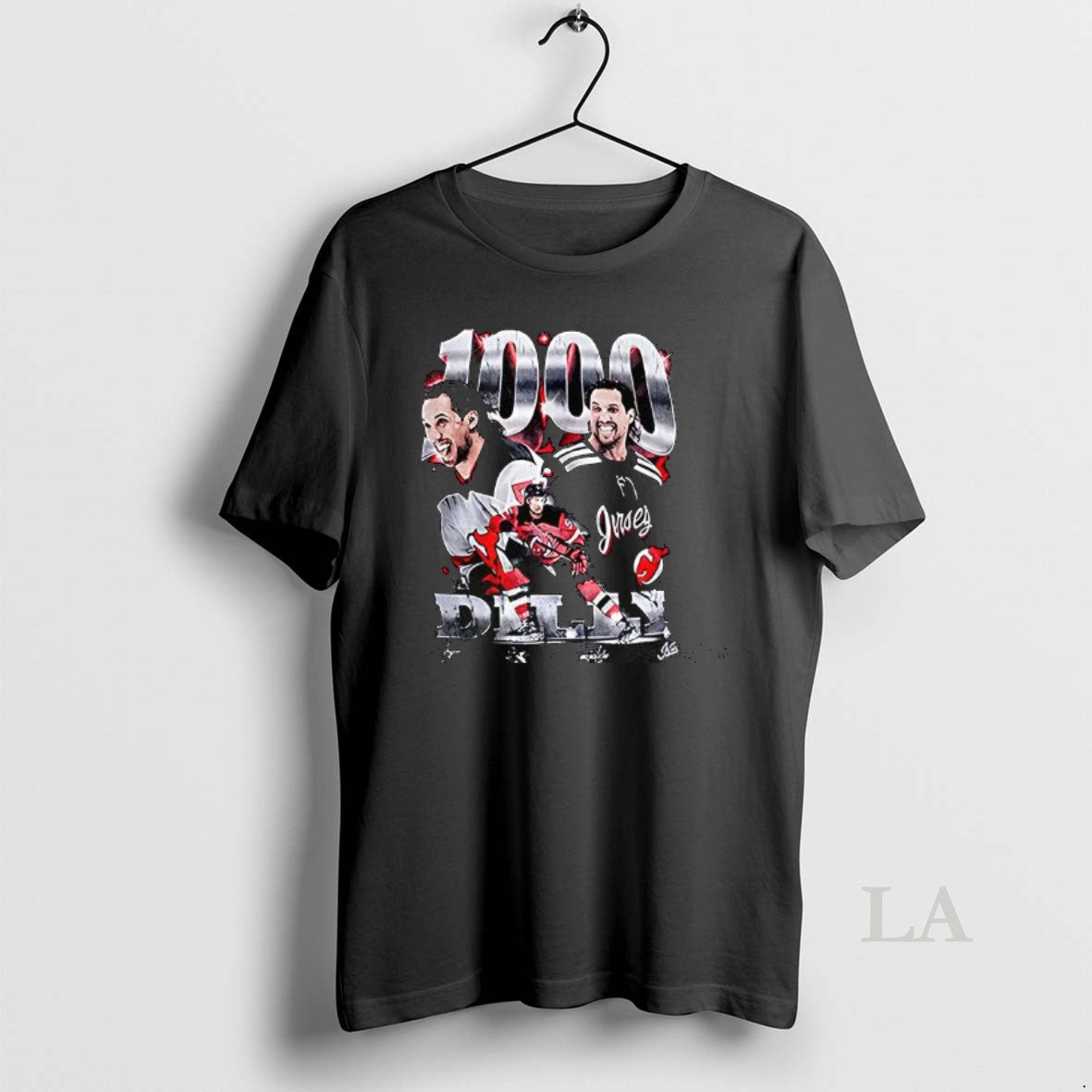 Original Travis Zajac 1000 Games Nhl Graphic - Adult & Kids T-Shirts, Sweatshirts & Hoodies apparel design preview 1