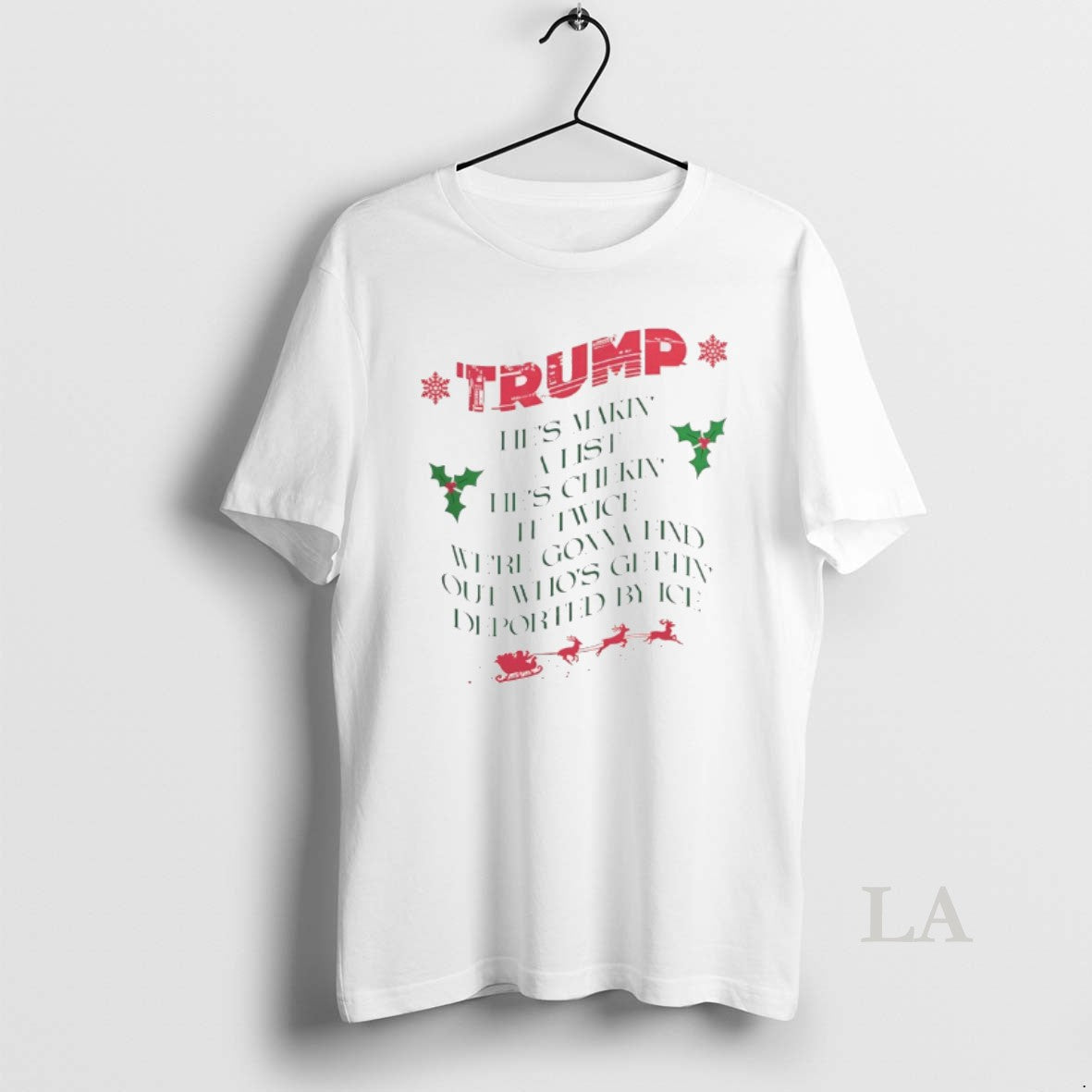 Original Trump Hes Makin A List Chekin It Twice - Adult & Kids T-Shirts, Sweatshirts & Hoodies apparel design preview 1