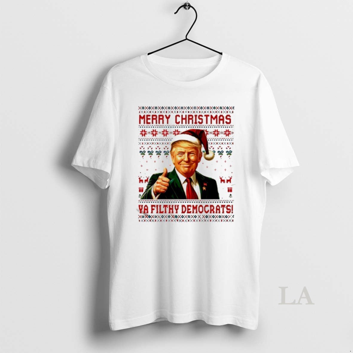 Original Trump Santa Merry Christmas Ya Filthy - Adult & Kids T-Shirts, Sweatshirts & Hoodies apparel design preview 1