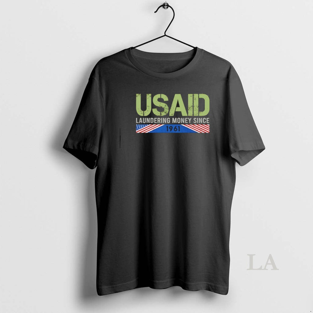 Original Usaid Satire Laundering Money Since 1961 - Adult & Kids T-Shirts, Sweatshirts & Hoodies apparel design preview 1