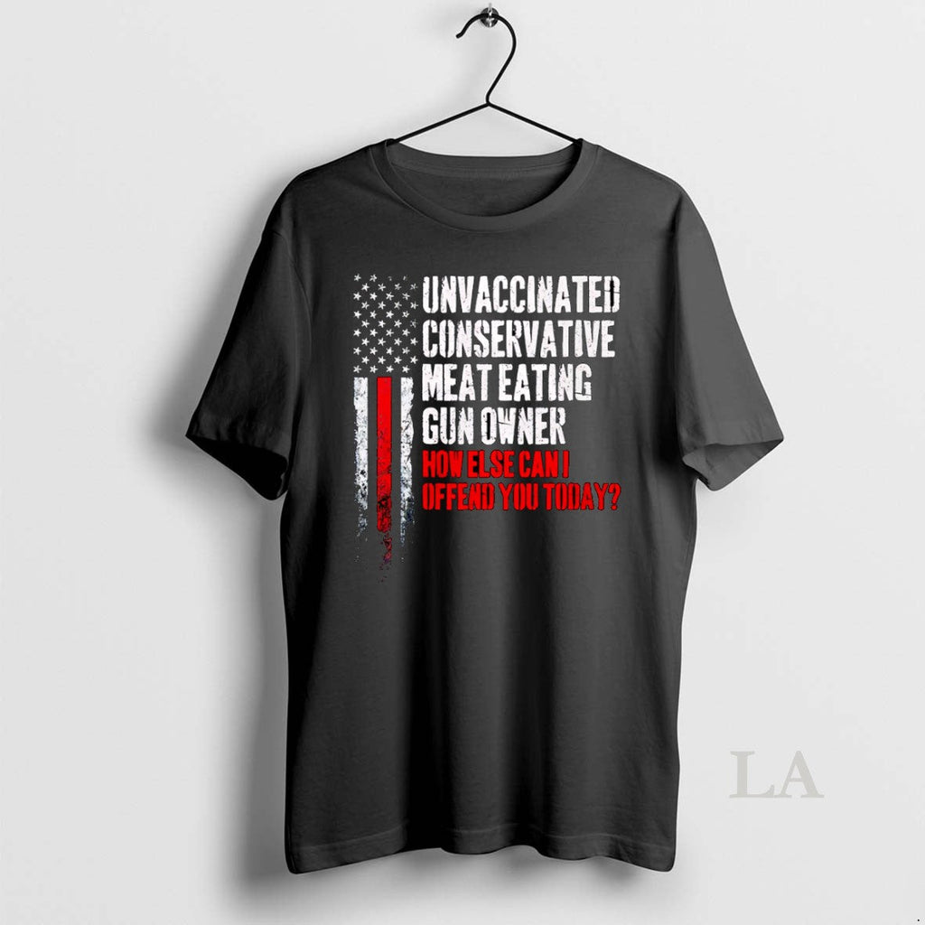 Original Unvaccinated Conservative Meat Eating Gun - Adult & Kids T-Shirts, Sweatshirts & Hoodies apparel design preview 1
