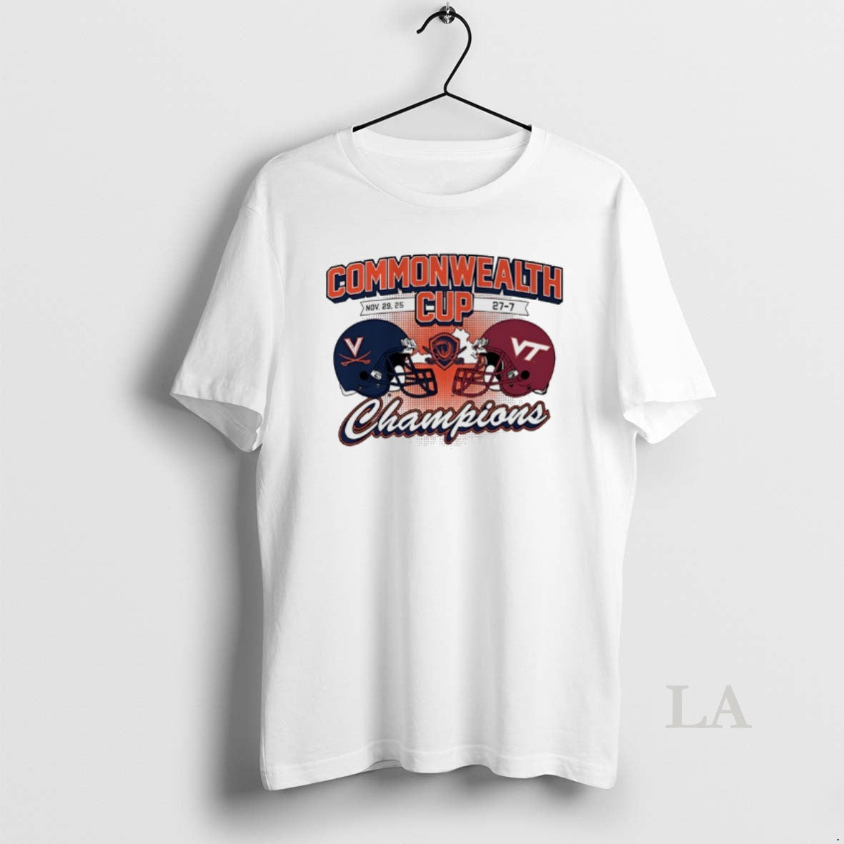 Original Virginia Cavaliers Beat Tech 27 7 Win 2025 - Adult & Kids T-Shirts, Sweatshirts & Hoodies apparel design preview 1