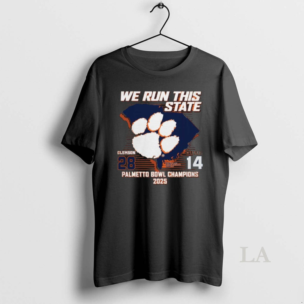 Original We Run This State Clemson Tigers 28 14 - Adult & Kids T-Shirts, Sweatshirts & Hoodies apparel design preview 1
