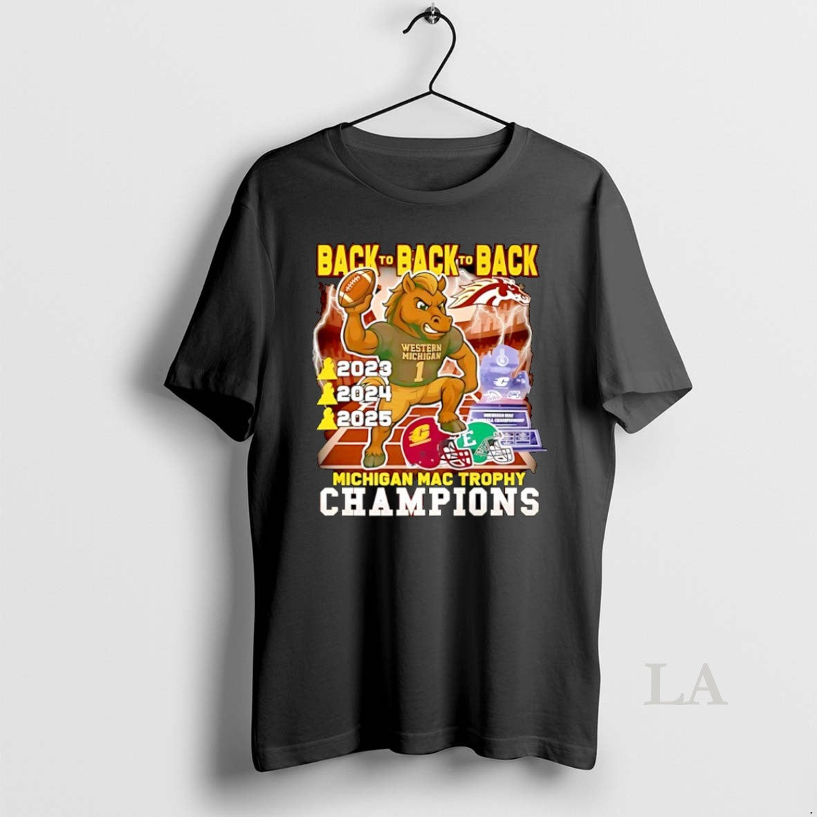 Original Western Michigan Broncos Mac Trophy - Adult & Kids T-Shirts, Sweatshirts & Hoodies apparel design preview 1