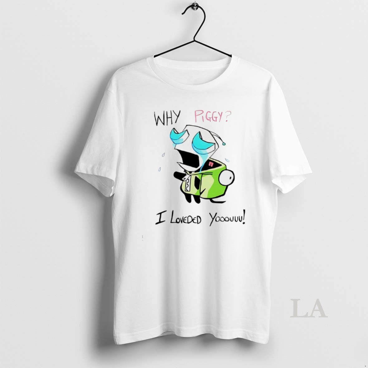 Original Why Piggy I Loveded You Gir Invader Zim - Adult & Kids T-Shirts, Sweatshirts & Hoodies apparel design preview 1