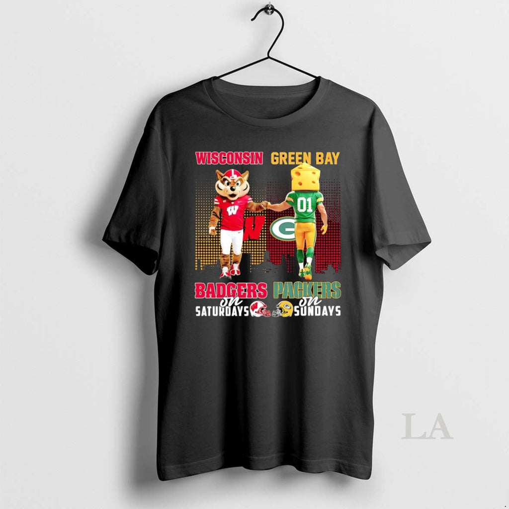 Original Wisconsin Badgers On Saturdays Green Bay - Adult & Kids T-Shirts, Sweatshirts & Hoodies apparel design preview 1