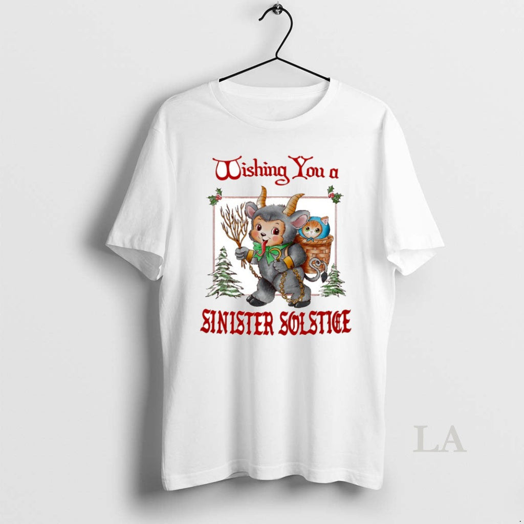 Original Wishing You A Sinister Solstice Circle - Adult & Kids T-Shirts, Sweatshirts & Hoodies apparel design preview 1