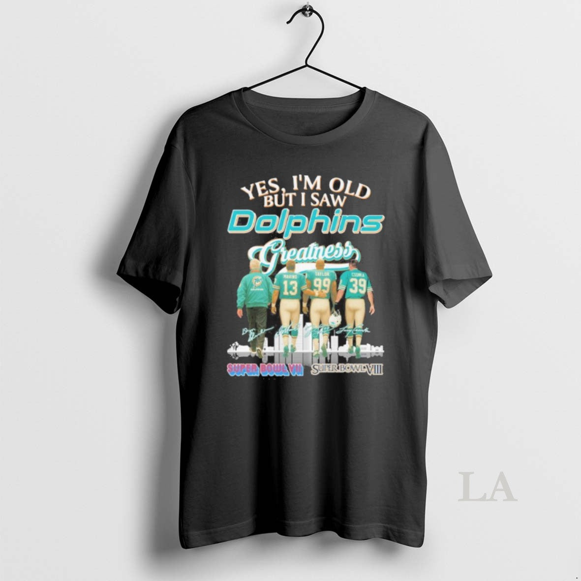 Original Yes Im Old But I Saw Dolphins Greatness - Adult & Kids T-Shirts, Sweatshirts & Hoodies apparel design preview 1