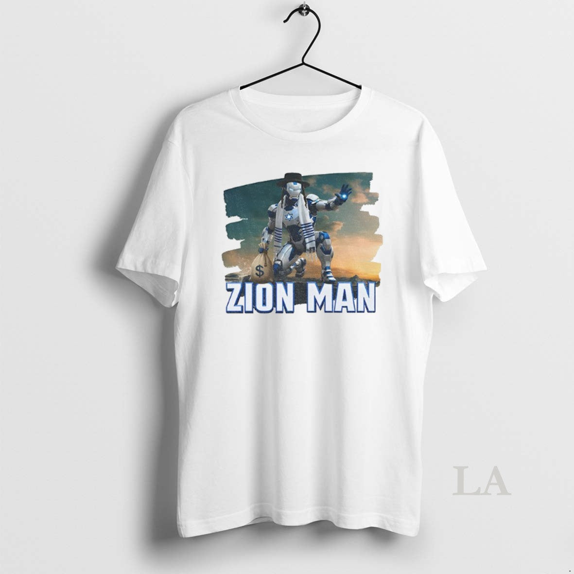 Original Zion Man Iron Jewish Parody - Adult & Kids T-Shirts, Sweatshirts & Hoodies apparel design preview 1