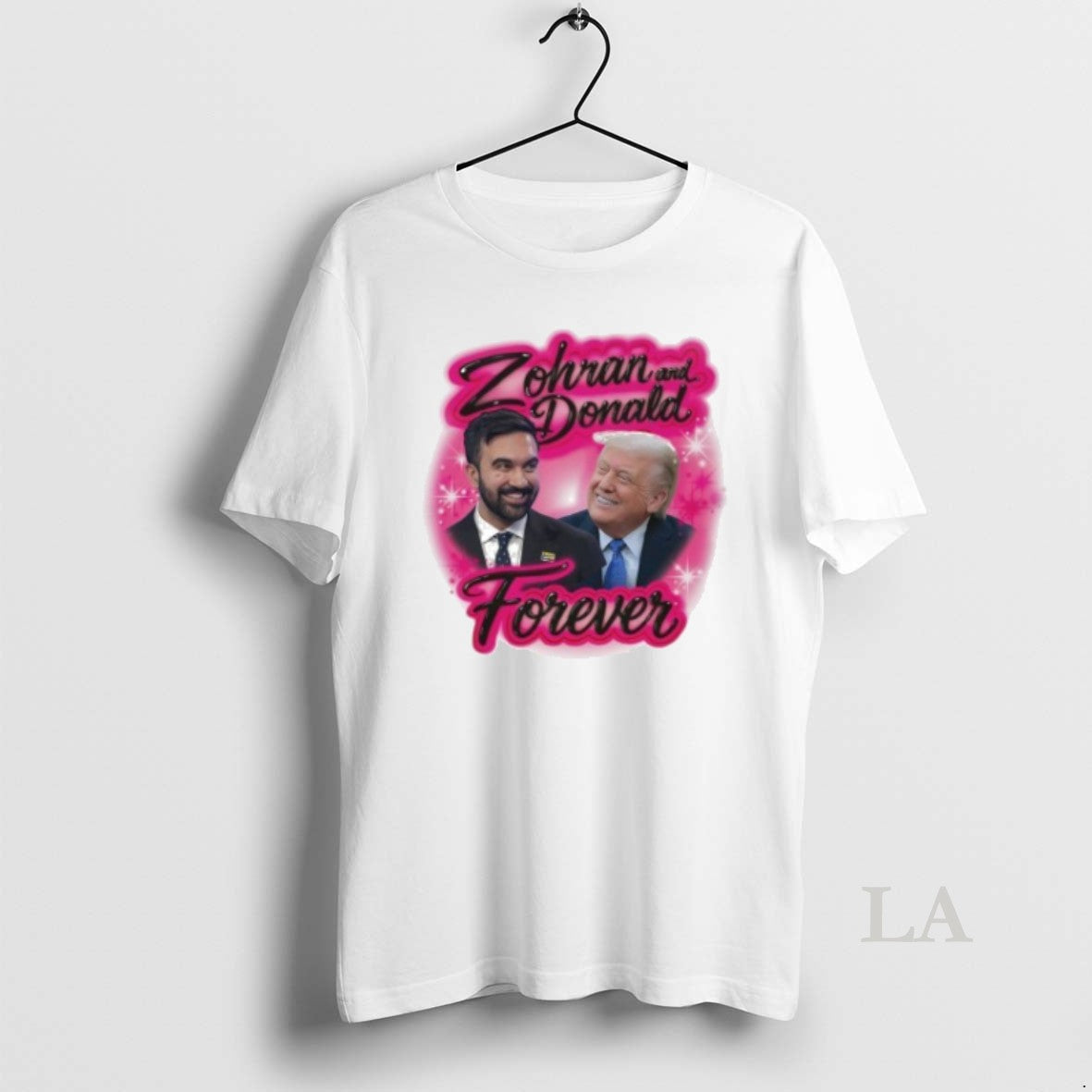 Original Zohran And Donald Airbrush 2025 - Adult & Kids T-Shirts, Sweatshirts & Hoodies apparel design preview 1