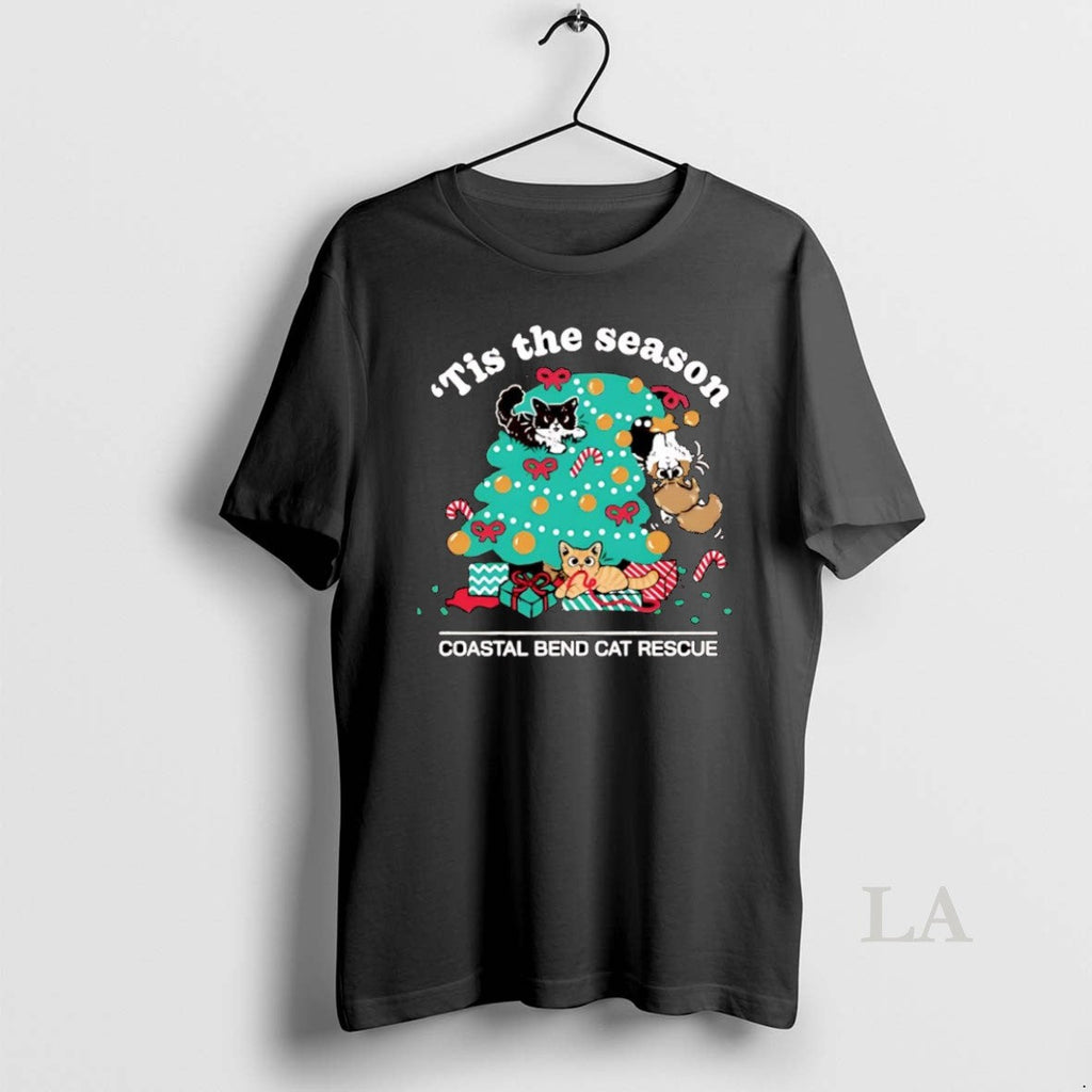 Original Tis The Season Coastal Bend Cat Rescue - Adult & Kids T-Shirts, Sweatshirts & Hoodies apparel design preview 1
