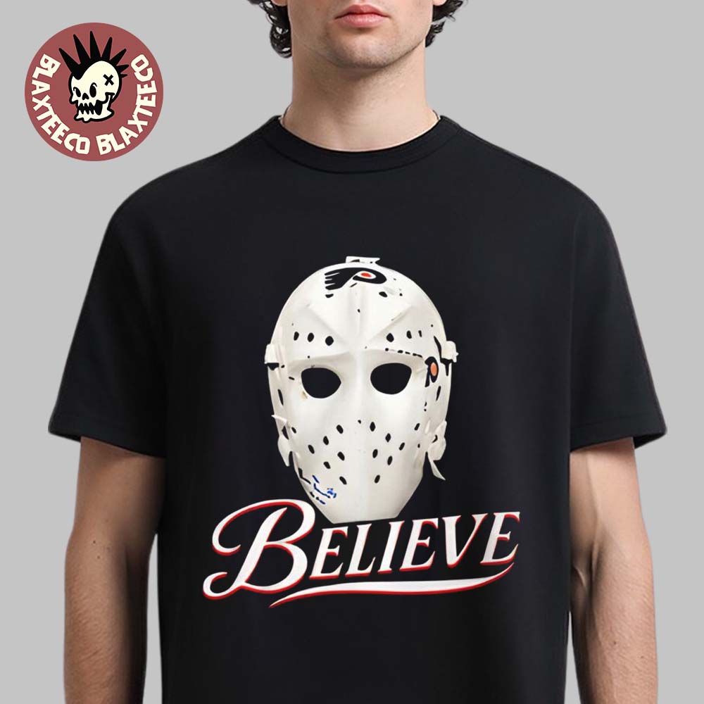Philadelphia Flyers Believe Bernie Parent's Mask - Adult & Kids T-Shirts, Sweatshirts & Hoodies apparel design preview 1
