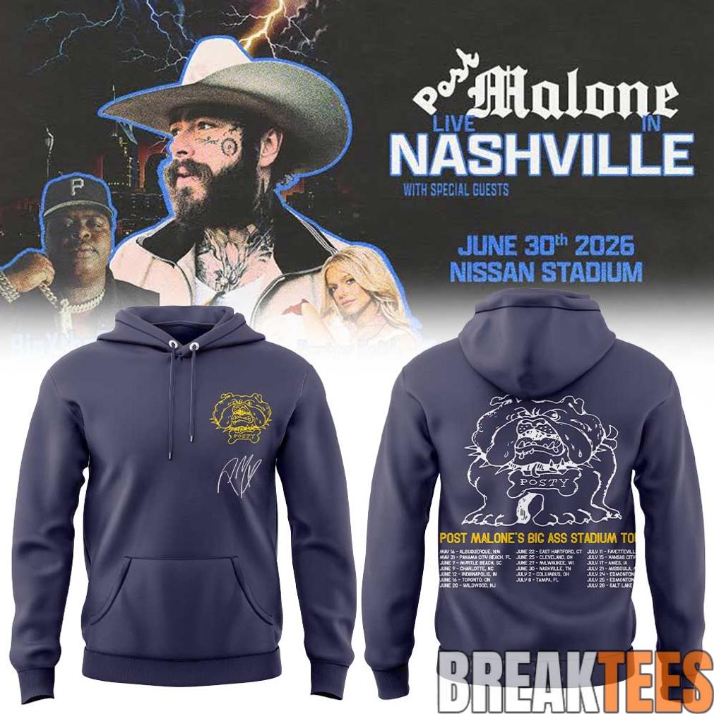 Post Malone Big Ass Stadium Tour 2026 With - Adult & Kids T-Shirts, Sweatshirts & Hoodies apparel design preview 1